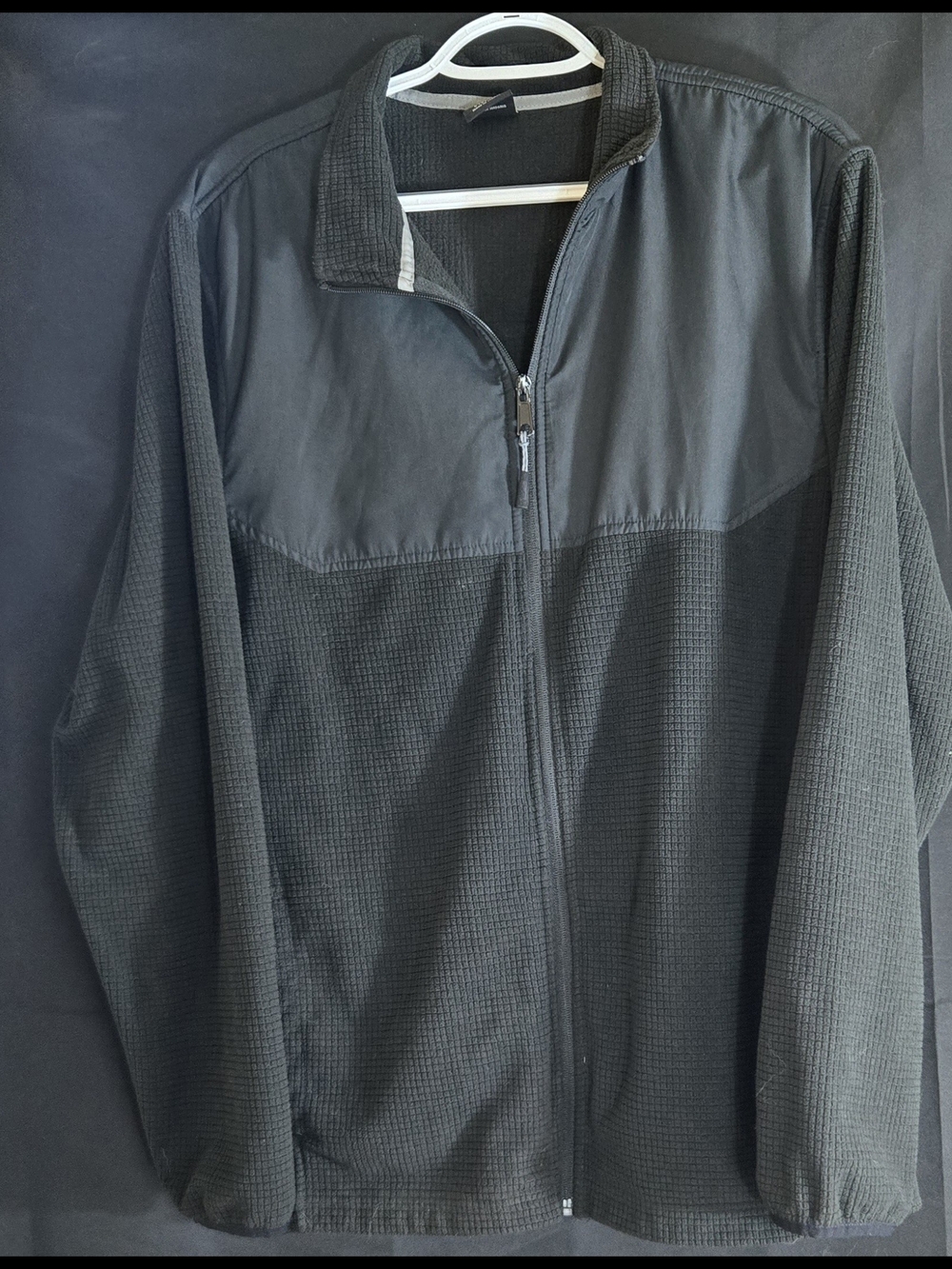 Men's Black Full-Zip Casual Jacket #492